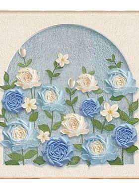 玫瑰花卉桌面摆画电视柜装饰画