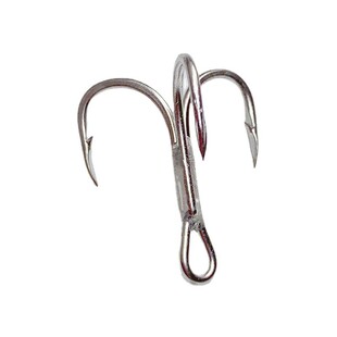 奥金ST41路亚血槽三本钩亮片三倍加强锚钩带圈有倒刺钓鱼钩钓钩