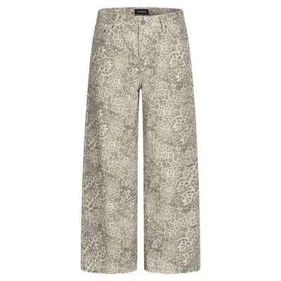 INKNOT水洗做旧豹纹牛仔裤