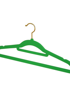 路路利植绒衣架彩色保护衣服