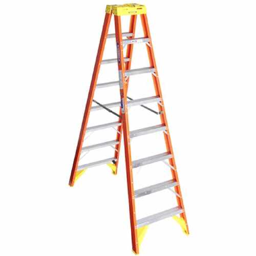 议价Werner稳耐玻璃钢双侧人字梯绝缘梯登高梯工业家用梯2.4米T62
