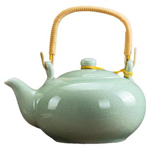 冷水泡茶器陶瓷提梁壶酒店大号耐热家用老式红茶过滤凉水窑变茶壶