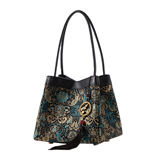 2026新款名家上久楷宋锦桑蚕丝国风手提四方包包送长辈妈妈礼物