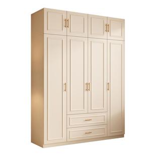 全实木衣柜奶油风家用卧室2026新款小户型法式简易出租房用大衣橱