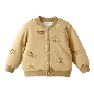 男童夹棉外套儿童校服神器宝宝冬季外出棉服女童棉袄婴儿棉衣冬装