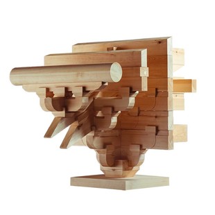 晚峰佛光寺斗拱模型中国古建筑模型榫卯斗拱教具全实木全榫卯拼装