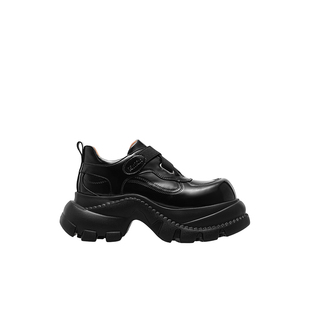 【刑恩同款】knkw厚底乐福鞋春新款休闲百搭小皮鞋女甜酷增高单鞋