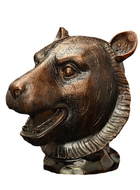 黄铜中式客厅桌面十二生肖兽头