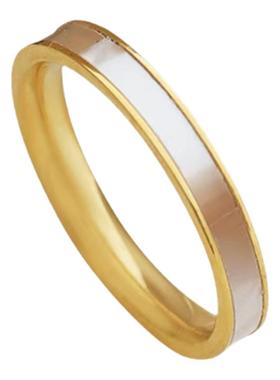 轻奢法式贝母拼接叠戴显白戒指