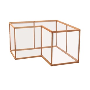 毛孩宠物狗狗围栏亚克力实木可加盖猫隔离栅栏透明狗笼子小型犬用