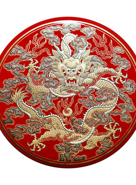 荣宝斋墨盒真金非遗大漆手绘工艺