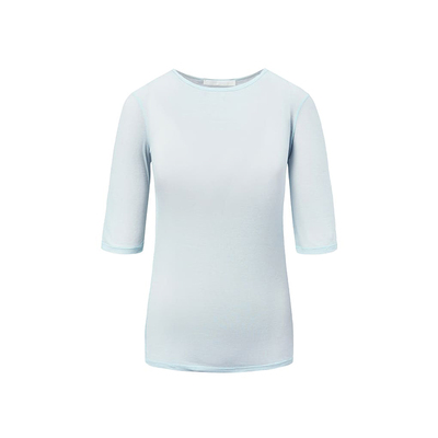 Amomento2025新款纯色圆领T恤