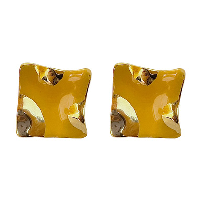 东大门方块奶酪设计耳环