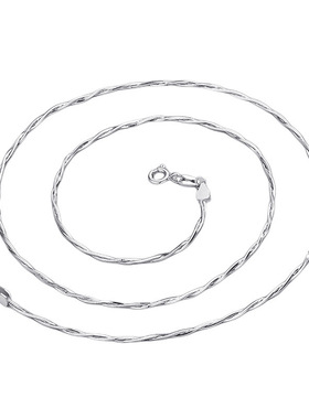 GuangYu双层编织蛇骨链纯银项链