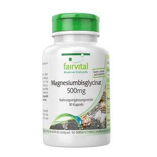 Fairvital德国双甘氨酸镁胶囊睡眠补充剂补螯合镁片平衡紧张焦虑