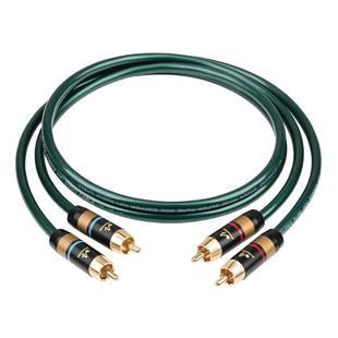 发烧单晶铜双莲花头音频线二对二音响连接线HiFi系统音响信号线