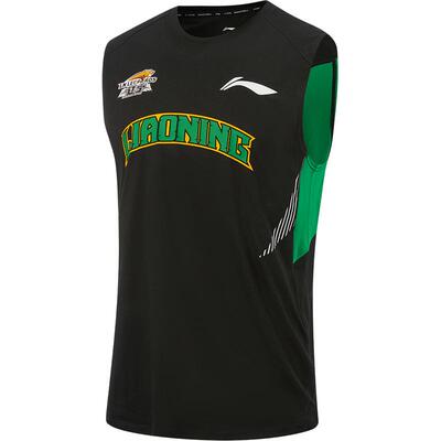 李宁排湿圆领男印花背心