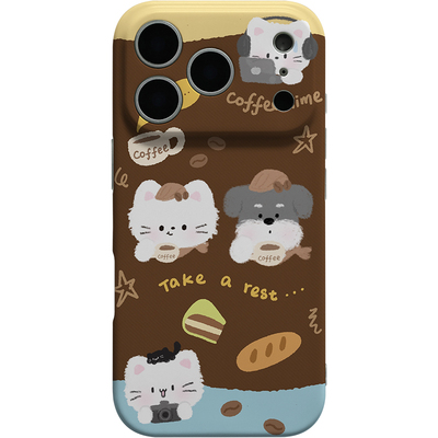 可爱咖啡猫咪狗狗趣味萌宠手机壳