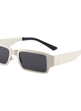 女感嘻哈银色长方形小众太阳眼镜