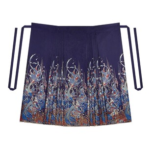 与鲛和颂织造司原创明制马面裙汉服配轻奢高级感暗纹提花短袖上衣