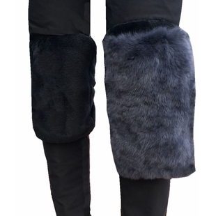 獭兔毛皮毛一体护膝女冬季加厚保暖加绒老寒腿男女士老年专用防寒