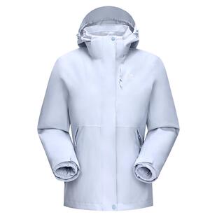 【羽绒】骆驼月光蓝冲锋衣女款三合一羽绒服内胆加厚滑雪服外套男