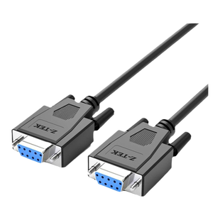 Z-TEK力特 RS232串口线9针公转9孔母直通延长线公对公直通/交叉延长线DB9双头九孔公母端口延长转换连接线com
