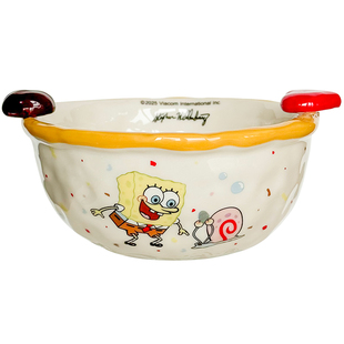 海绵宝宝联名陶瓷饭碗一人食餐具礼盒家用新款高颜值情侣生日礼物