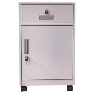 铁皮文件柜带锁床头柜钢制可移动矮柜办公室收纳柜电脑桌下抽屉柜
