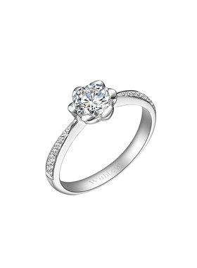 WithLove18K金群镶结婚钻戒定制