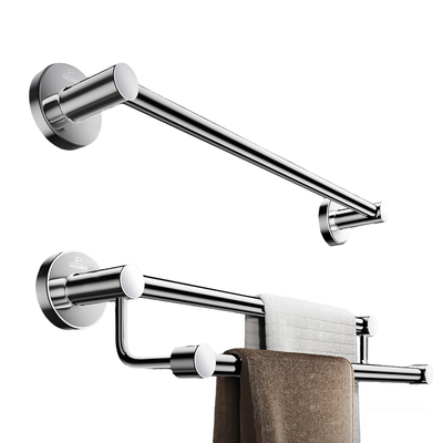 潜水艇亮面304不锈钢加厚毛巾杆