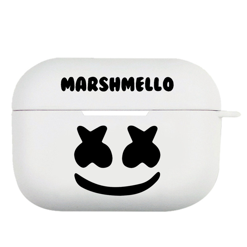 Marshmello棉花糖电音耳机套适用Airpods保护壳2代苹果3代pro硅胶