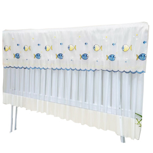 暖气片罩家用新款老式铸铁全包半包简约防熏墙遮挡装饰帘暖气盖布