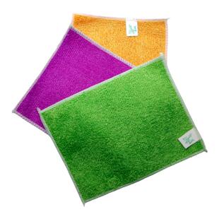 双层竹炭纤维抹布厨房洗碗布不沾油洗碗巾不掉毛洗碗帕擦布百洁布