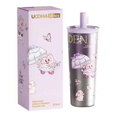 uooha漫萃纯钛保温杯女生高颜值