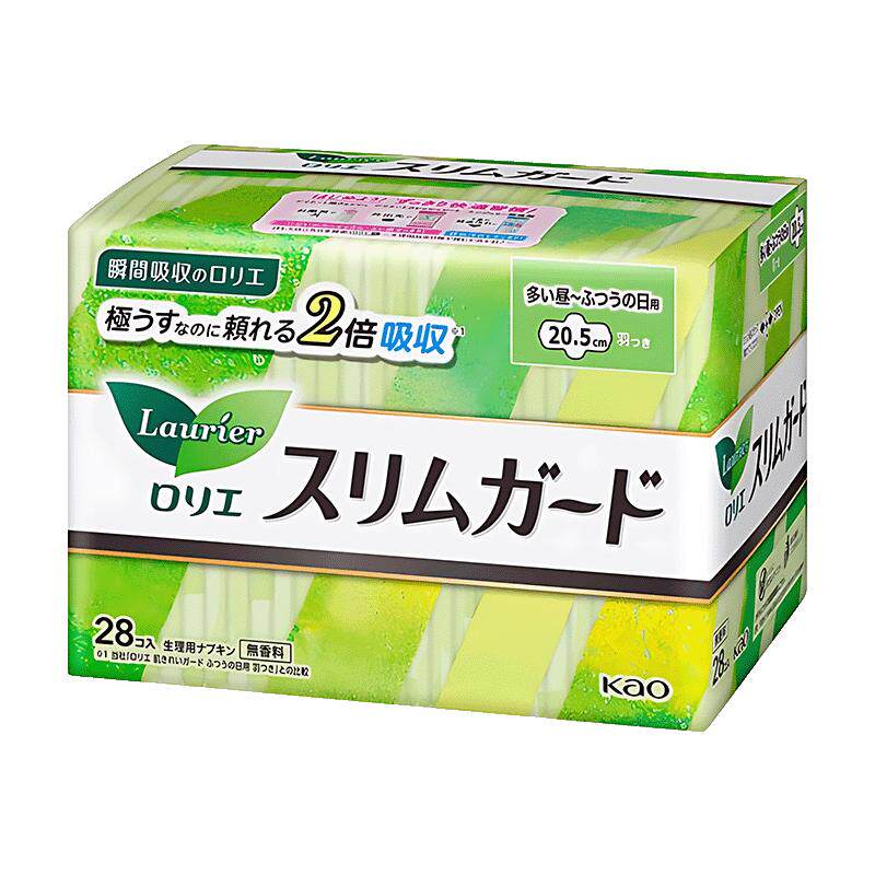 进口日本花王乐而雅零触感卫生巾日用超薄透气防漏姨妈巾20.5cm