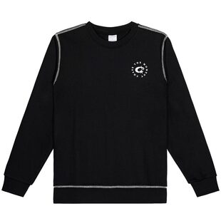 COURTMAN卫衣圆领2024新休闲高街明线宽松小众感设计潮男套头上衣