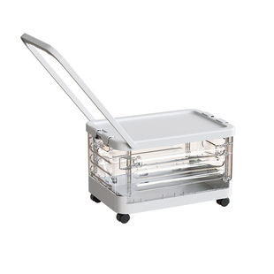 带轮书箱收纳箱教室装书本盒学生用拉杆可折叠透明滑轮宿舍书籍