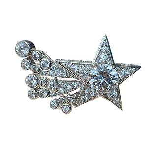 吾爱晚宴珠宝圣诞礼物超闪彗星戒指女名媛925纯银镀白金夸张配饰