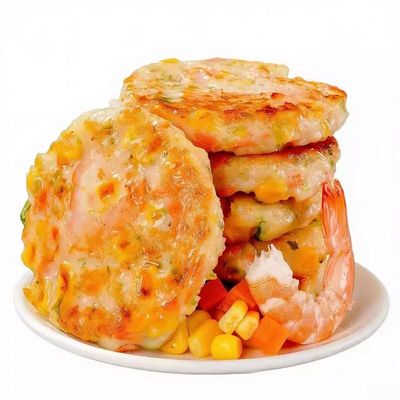 儿童果蔬鲜虾饼排半成品速冻虾滑空气炸锅虾仁营养早餐美食生鲜