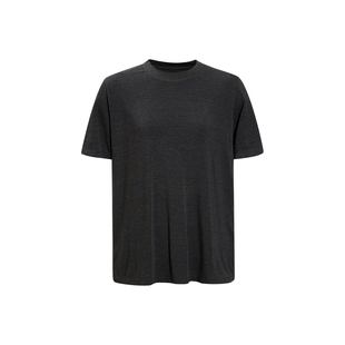 sameuoo散养文化「赤柔」莱赛尔棉羊毛混纺短袖t恤女时髦正肩上衣