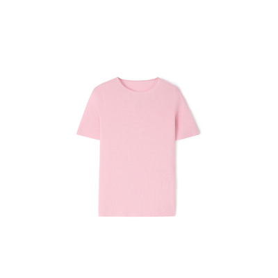 【可机洗澳大利亚100%羊毛】ochirly欧时力无缝一体短袖针织25春