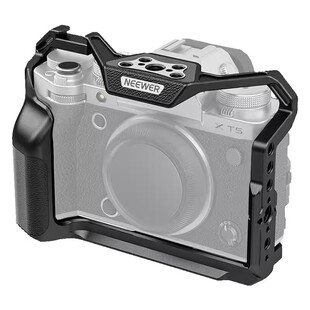 NEEWER/纽尔适用富士X-T5相机兔笼XT5微单L型手柄握把L板保护框拍摄1/4 3/8螺纹孔三脚架云台拓展配件CA014