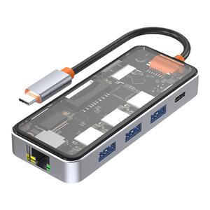 Typec拓展坞适用MacBook笔记本usb扩展器HDMI投屏带供电HUB集线器