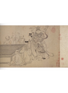 李公麟《维摩演教图》仿古白描画