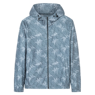 【商场同款】才子男装连帽夹克男2025春秋季新款满印潮流休闲外套