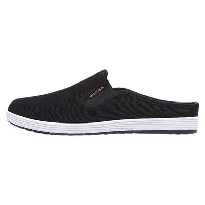 老北京条绒布鞋懒人休闲男鞋半拖