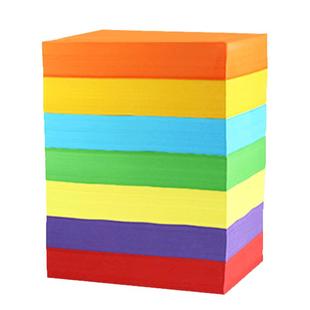 彩色纸 手工纸 A4纸彩色打印复印a4纸粉红深浅黄蓝绿打印彩色a4纸荧光彩纸形手工纸DIY彩纸幼儿园儿童折纸