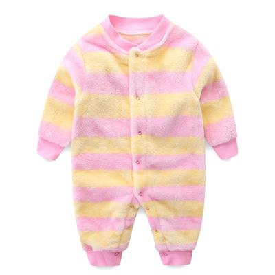 新生儿满月珊瑚绒爬服连体衣