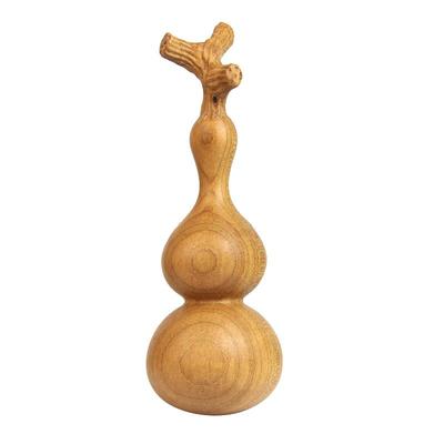 桃木龙头葫芦木雕文玩手把件